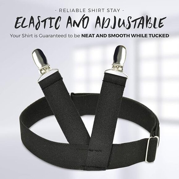 HOLD'EM Shirt Stay for men Police Military Thigh Suspender Non-Slip Clips - Picture 3 of 6